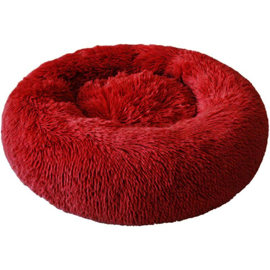Baskets Dog bed, pet bed, cat bed, dog sofa, cat sofa, fluffy pillow, soft and washable for cats and dogs wine red 50cm