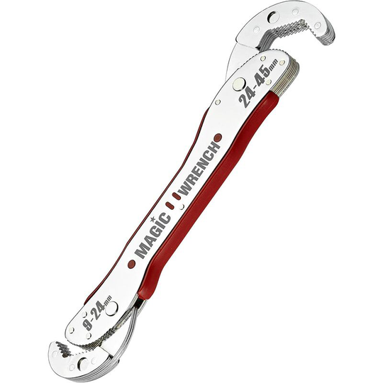 Aougo - Universal Multi-Function Adjustable Auto Ratchet Magic Wrench Works as a Combination Reversible Ratcheting Socket and Crescent Nut Wrench for