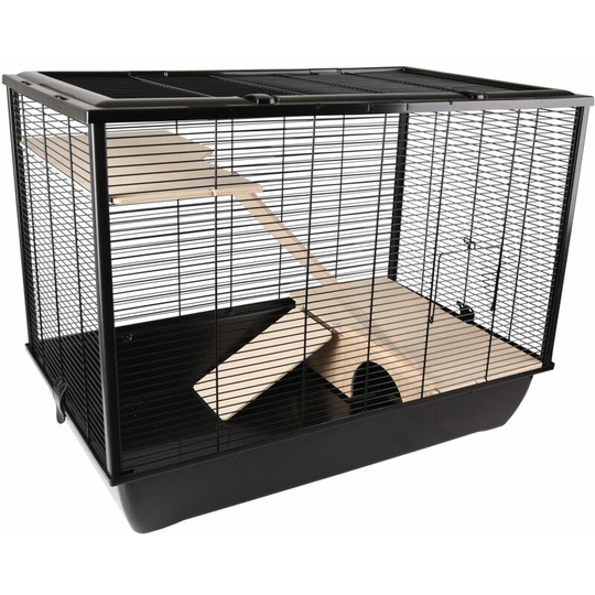 Flamingo - Small Animal Cage Elsa Large 77x47x60cm Black