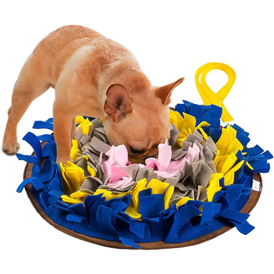 Dog Snuff Mat Pet Feeding Mat Puppy Training Mat Educational Toy (Blue)