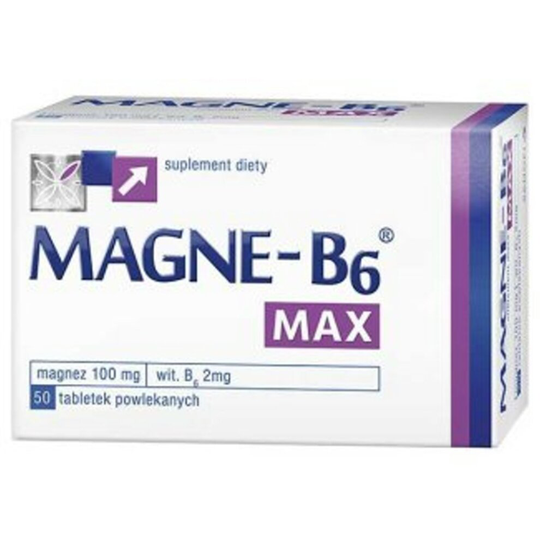 Magne B6 MAX Vitamin 50 Tabs Relax Calm Magnesium + Vitamin B6 MAX