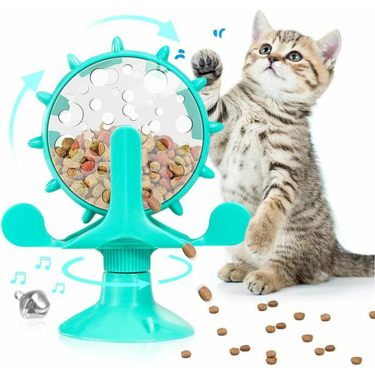 Cat Wind Mill, Cat Toy Windmill, Swirl Toy, Interactive Chat Toy, Toy Distributor Croquette Chat Used For Interactive Cat Toys In Interior, Green