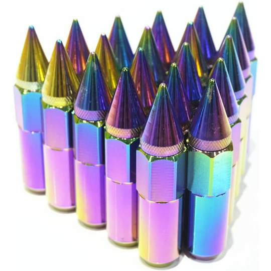 Deckon - Automotive Forged Lightweight 6065 Aluminum Tapered Bullet Head Hub Rivet Nut (Color : Multi-colored, Size : M12x1.5)