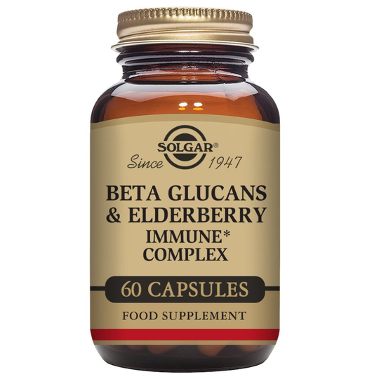 Solgar Beta Glucans & Elderberry Immune Complex Vegetable Capsules - Pack of 60
