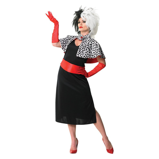 CRUELLA DE VIL DELUXE COSTUME - WOMENS - M