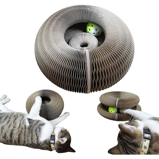 Betterlifegb - BR-Vie Magic Organ Cat Scratching Post, Folding Deformed Cat Scratching Board, Corrugated Cat Paper, Grinding Nails, Indoor