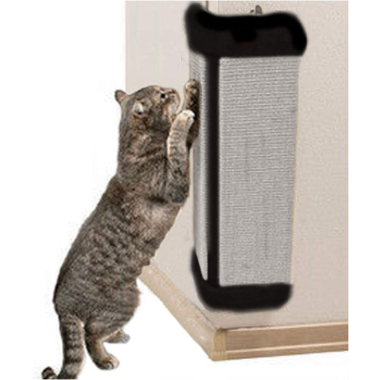 FreeLogix BLACK/GREY PET KITTEN CORNER SISAL WALL SCRATCHER