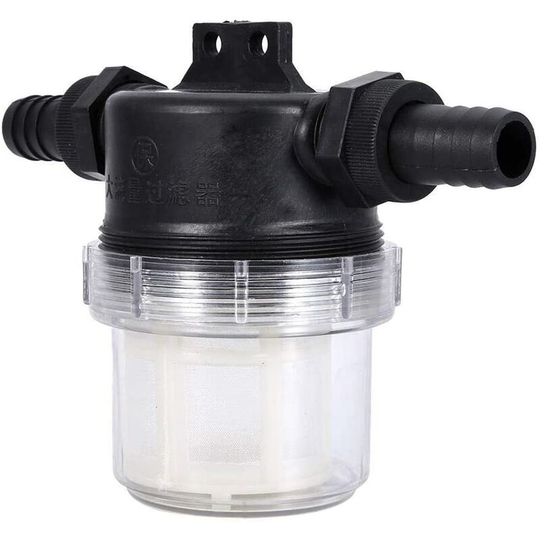 Water Pump Filter Net Sprinkler Adjustable In-Line Transparent Mesh Strainer Watering Tool for Gardening Water Pump(interface:20mm)