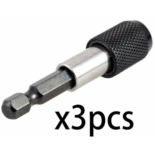 6.35mm 60mm Hex Holder Holder Magnetic Screwdriver Expansion Rod Screwdriver Grip Fast Clear Screwdriver Tipper for Screws, Nuts, Drills, Guides (3