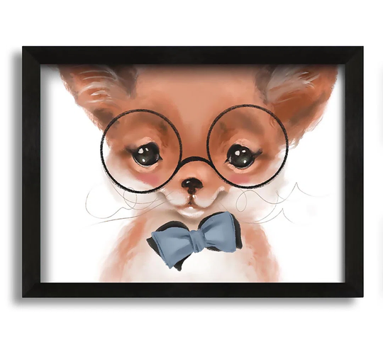 Little Puppy Glasses - Picture Frame Painting on Canvas