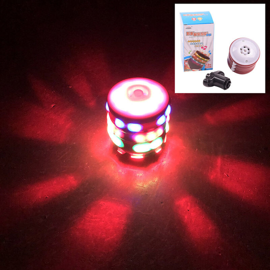 3 pieces of colorful music luminous gyro music flash electric toy magic imitation wooden gyro