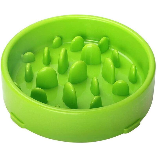 Slow Eating Dog Bowl,Healthy Slow Feeder Dog Bowls Large,for Medium Small Dogs (Green)