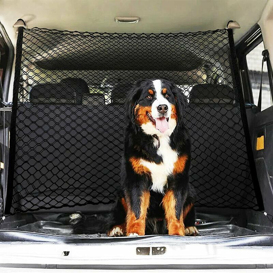 Double Layer Car Trunk Net, Pets Portable Dog Car Net, Universal Car Separation for Dog Cat Wire Black 90*40cm,