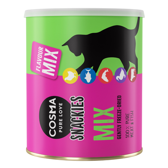 Cosma Snackies Maxi Tube Saver Pack - Mix with 5 Varieties (3 x 150g)