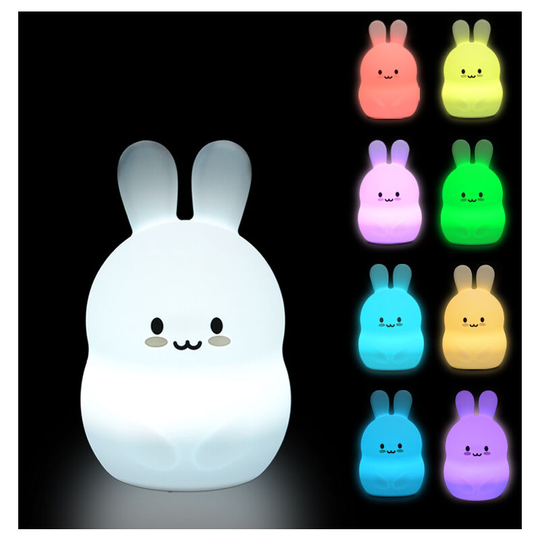 Benobby Kids - Kids Night Light with Remote, Touch Control 16 Colors - | Rabbit Baby Night Light with Timer | bpa Free Led Night Light | Rechargeable