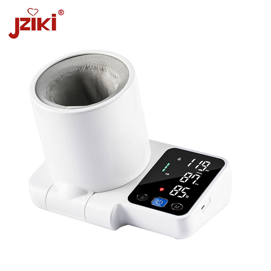 Jziki - ZK-B883 Arm Barrel Electronic Blood Pressure Monitor Digital bp Monitor Tonometer Movable English Voice Broadcast Heart Rate Detection