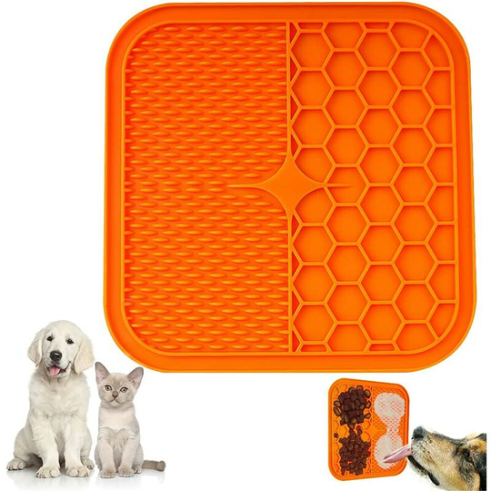 Large dog licking pad, dog licking pad with suction cups, reduces boredom and anxiety, replaces slow feeding dog bowl, calming pad for bathing,