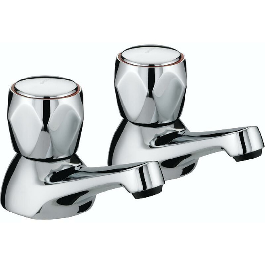 Bristan - Club Chrome Bath Taps - Hot & Cold - 3/4' Fitting
