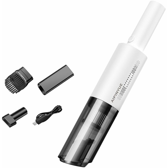 120W Handheld Vacuum Cleaner With 6000Pa Strong Suction Mini USB Vacuum Cleaner HEPA Filter for Pet Hair Dust Gravel Cleaning Home Office (White-USB