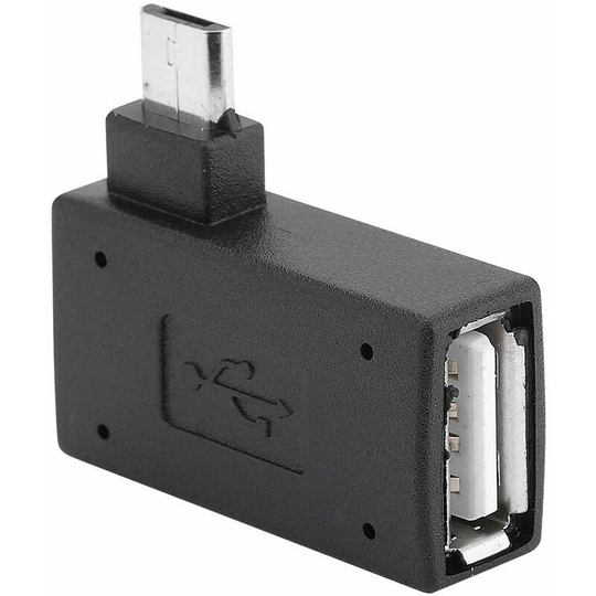 2 Pack Micro usb 2.0 Right Angle 90 Degree Male to Micro Female otg Adapter Interconnect Cables